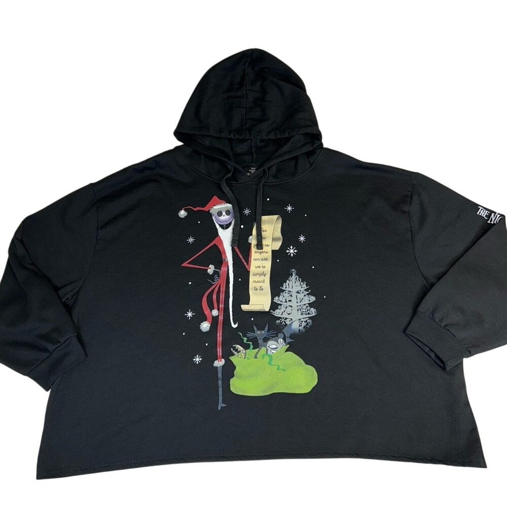 Disney The Nightmare Before Christmas Graphic Lightweight Hoodie Oversized Sz 3x